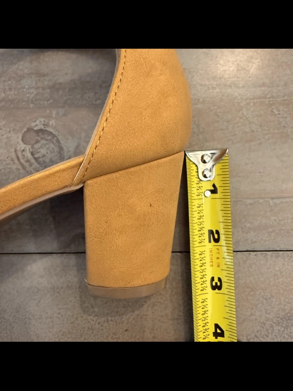White Mountain Eileen Mustard Faux Suede Chunky Block Heel Ankle Buckle 8 - Picture 5 of 12
